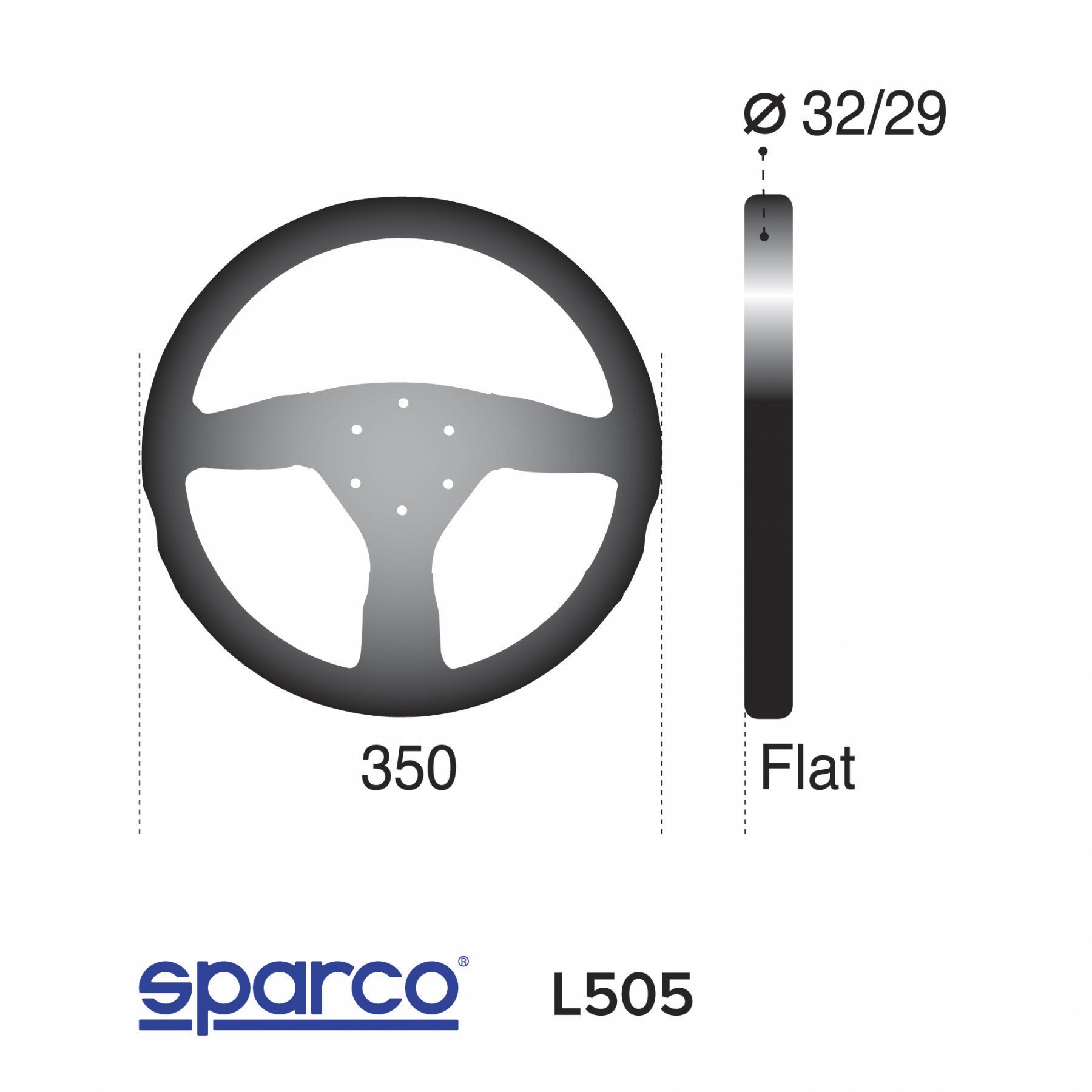 Volant plat Sparco L505